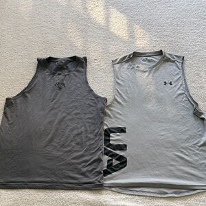 Under Armour Men's Gray Set of Two Tank Tops Size S/M